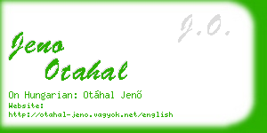 jeno otahal business card