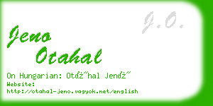 jeno otahal business card